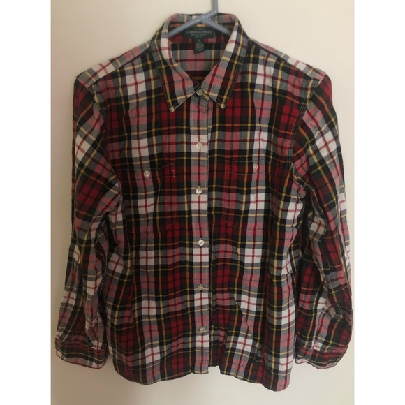 Ralph Lauren Petite Plaided Button-Up - Picture 2 of 11